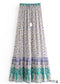 Boho Skirts in Paisley Green For Women